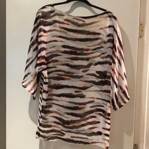 Sheer tiger stripe top